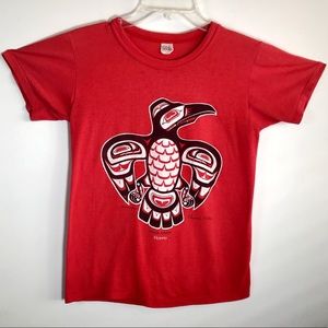 VTG Indigenous Bird Image T-Shirt